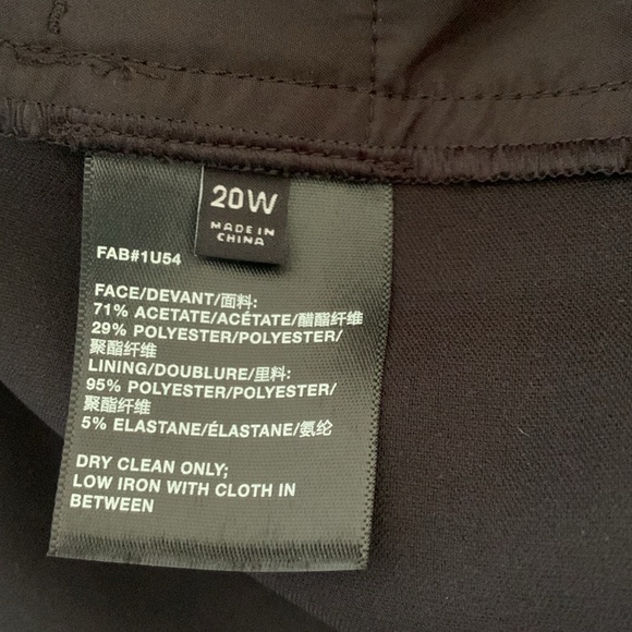 Lafayette 148 Finesse Crepe Piped Flared Pant 20W Black Excellent Condition $698 - Picture 7 of 7